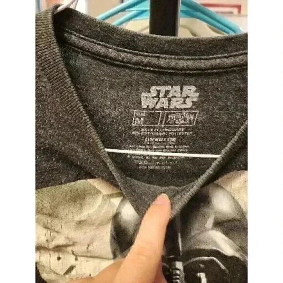 Star Wars Gray Darth Vader Medium T-Shirt CR3 - Picture 3 of 5